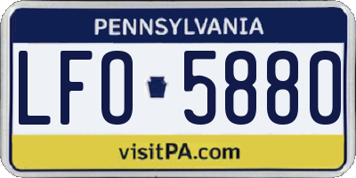 PA license plate LFO5880