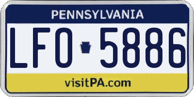 PA license plate LFO5886