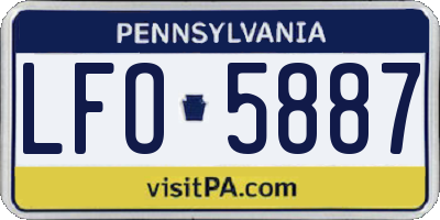PA license plate LFO5887