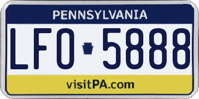 PA license plate LFO5888