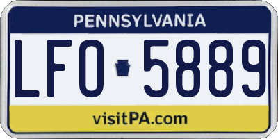 PA license plate LFO5889