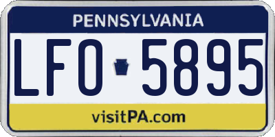 PA license plate LFO5895