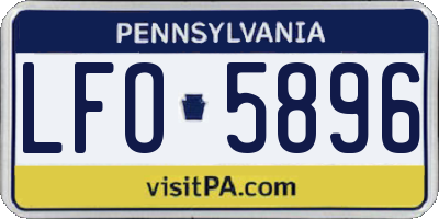 PA license plate LFO5896