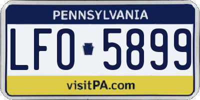 PA license plate LFO5899