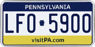 PA license plate LFO5900