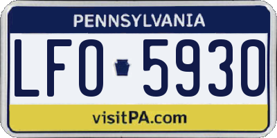 PA license plate LFO5930