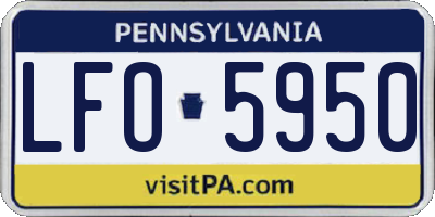 PA license plate LFO5950