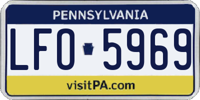 PA license plate LFO5969