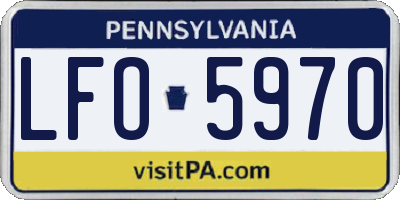 PA license plate LFO5970
