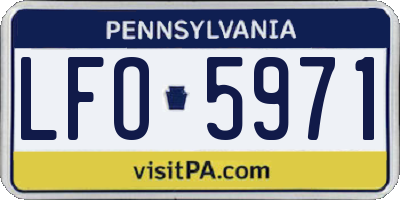 PA license plate LFO5971