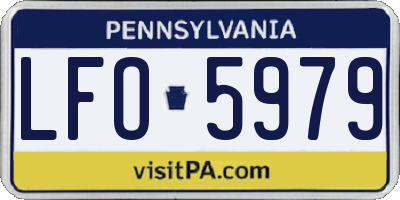 PA license plate LFO5979