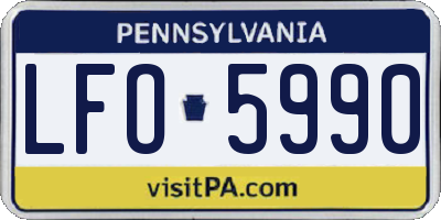 PA license plate LFO5990