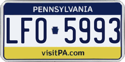 PA license plate LFO5993