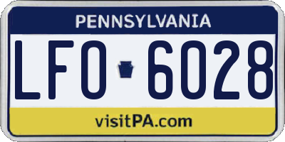 PA license plate LFO6028