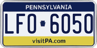 PA license plate LFO6050