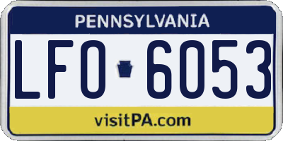 PA license plate LFO6053