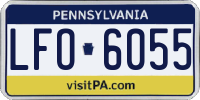 PA license plate LFO6055