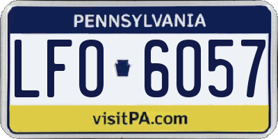 PA license plate LFO6057