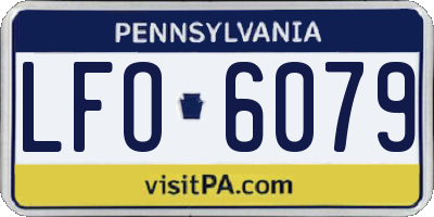 PA license plate LFO6079