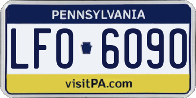 PA license plate LFO6090