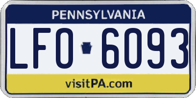 PA license plate LFO6093