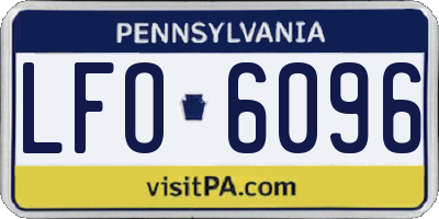 PA license plate LFO6096
