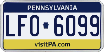 PA license plate LFO6099