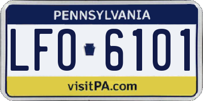 PA license plate LFO6101