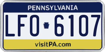 PA license plate LFO6107
