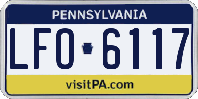 PA license plate LFO6117