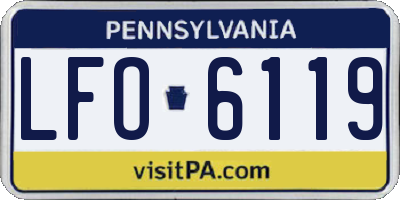 PA license plate LFO6119