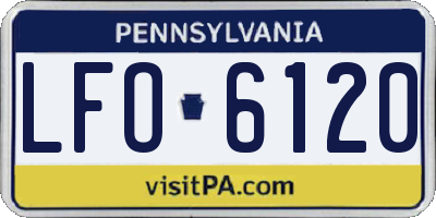 PA license plate LFO6120