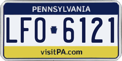 PA license plate LFO6121