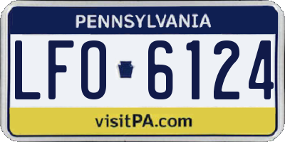 PA license plate LFO6124