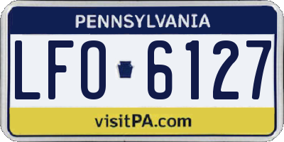 PA license plate LFO6127