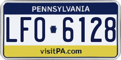PA license plate LFO6128