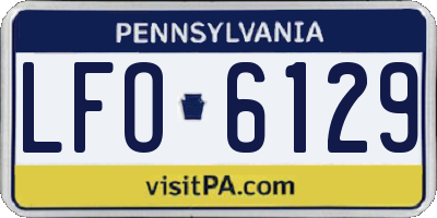 PA license plate LFO6129