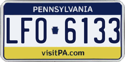 PA license plate LFO6133