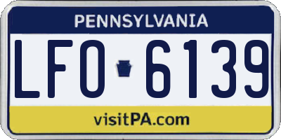 PA license plate LFO6139