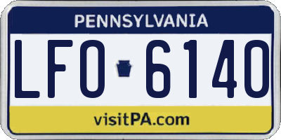 PA license plate LFO6140
