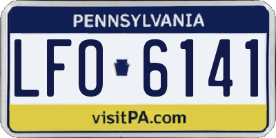 PA license plate LFO6141