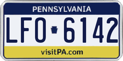 PA license plate LFO6142