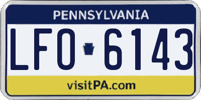 PA license plate LFO6143