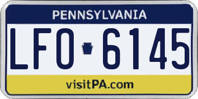 PA license plate LFO6145