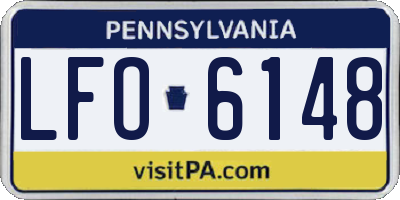 PA license plate LFO6148
