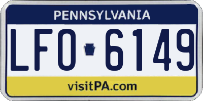 PA license plate LFO6149