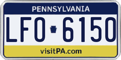 PA license plate LFO6150