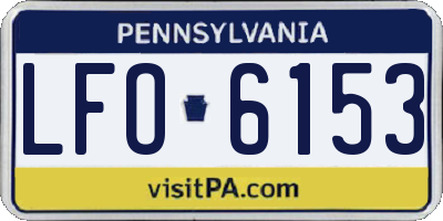 PA license plate LFO6153