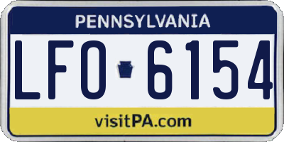 PA license plate LFO6154