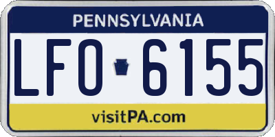 PA license plate LFO6155